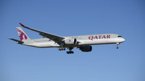 Un avión de Qatar Airways. (Twitter)