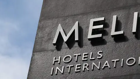 Logo de la cadena hotelera española Melia. (Twitter)