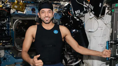 Sultán AlNeyadi en la Estación Espacial Internacional. (WAM)
