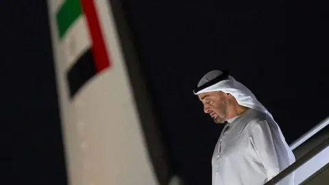 El presidente de EAU llega a Nueva Delhi. (WAM)