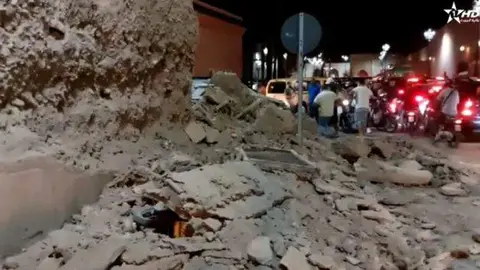 Una imagen de las consecuencias del terremoto en Marruecos. (Fuente externa)