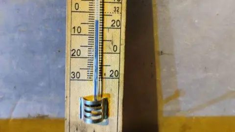 Una imagen de Twitter de un termómetro de mercurio.