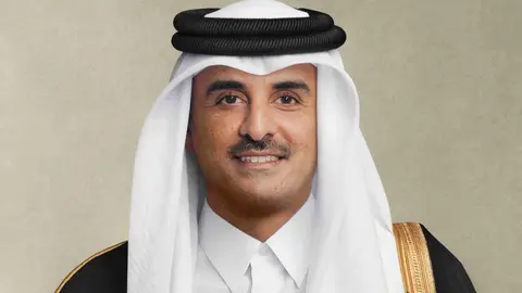 Una imagen de Twitter del emir de Qatar.