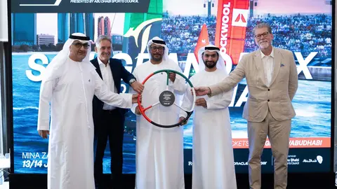 Un momento de la presentación del Gran Premio de Vela de Abu Dhabi. (WAM)