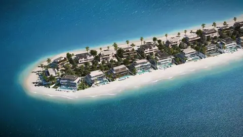 Una maqueta de La Palmera Jebel Ali en Dubai. (Twitter)