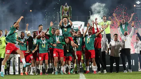Al Wehdat FC, celebrando la Super Copa de Jordania de 2022