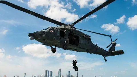 Un ejercicio militar en Abu Dhabi. (WAM)