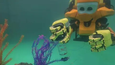 Una imagen de los robots buceadores. (The National)