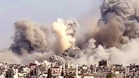 Represalia de Israel en Gaza. (Twitter)