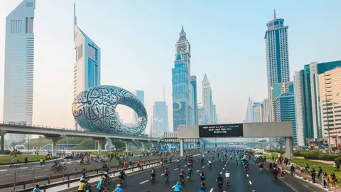 Una edición de la Dubai Ride. (WAM)