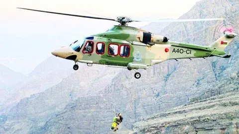 La mujer gravemente herida fue trasladada en helicóptero al hospital de Nizwa. (Fuente externa)