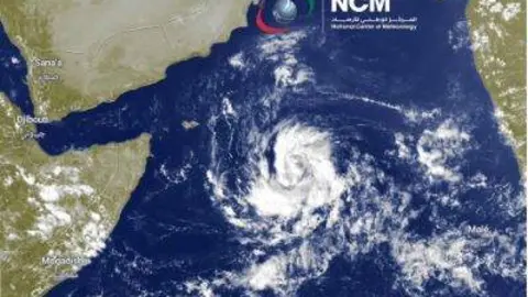 La tormenta tropical en el Mar Arábigo. (Twitter NMC)