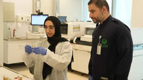 Laboratorio de la Policía de Dubai. (Twitter)