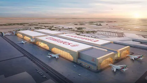 La nuevas naves de ingeniería de Emirates. (Twitter)