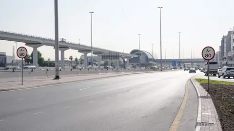 El tramo de la carretera afectado por la reducción de la velocidad. (RTA)