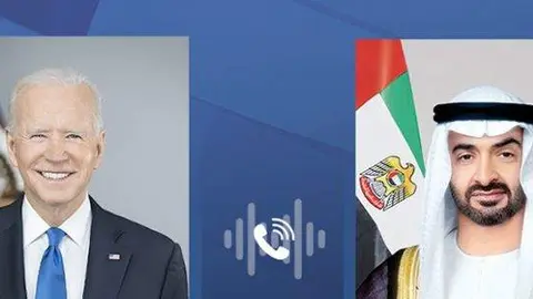 Los presidentes de Estados Unidos y Emiratos Árabes. (WAM)