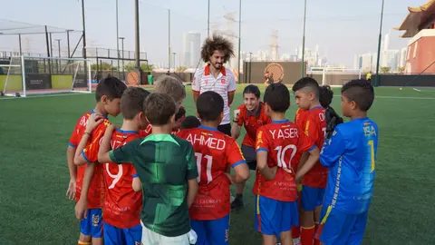 El equipo infantil de Fursan Hispania de Dubai. (Cedida)