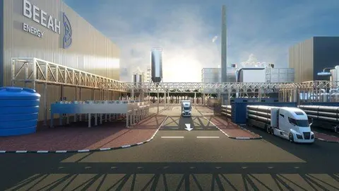 La planta de hidrógeno verde en Sharjah. (WAM)