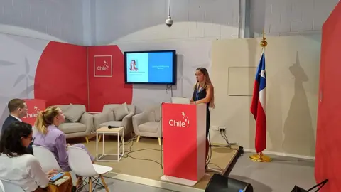 El pabellón de Chile en Expo City Dubai. (Twitter)