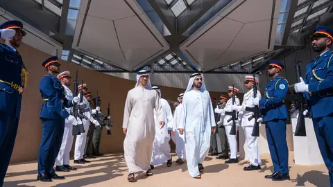 El jeque Mohammed en Expo City Dubai este lunes. (Twitter)