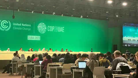 Última sesión en la Cop28 de Dubai. (EL CORREO)
