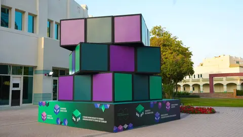 El cubo de Rubik más grande del mundo. (Dubai Media Office)