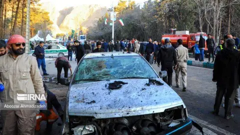 El lugar donde ocurrió el atentado. (IRNA)