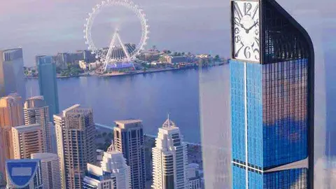La Torre del Reloj en Dubai Marina. (Twitter)