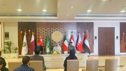 Un momento de la presentación de la Conferencia Internacional de lengua árabe. (WAM)