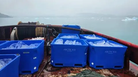El hielo llegó desde Dinamarca. (Twitter)