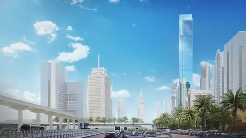 En primer término la segunda torre más alta de Dubai. (Azizi)