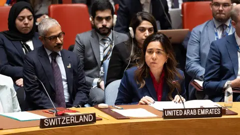 La embajadora de EAU ante la ONU, Lana Zaki Nusseibeh. (WAM)