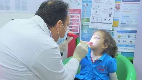 Campaña contra el sarampión en una guardería de Dubai. (Fuente externa)