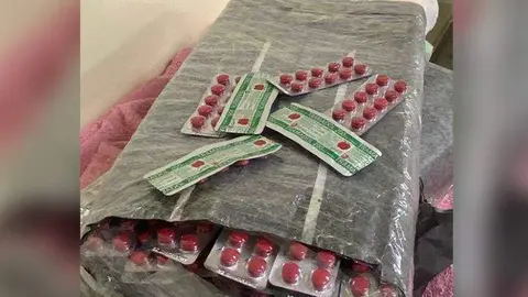 Aduanas de Dubai difundió esta imagen del envío interceptado.