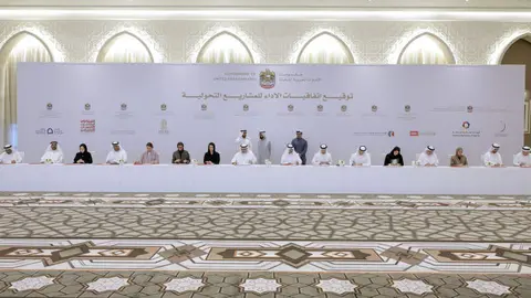 Una reunión en Abu Dhabi del Gabinete de Emiratos. (WAM)