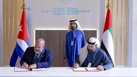 Un momento de la firma del acuerdo. (WAM)