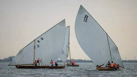 Regatas tradicionales en Emiratos. (WAM)