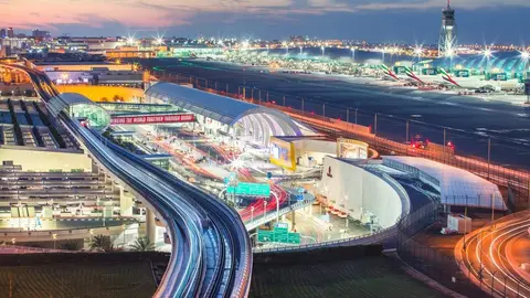 Una imagen de Twitter del Aeropuerto de Dubai.