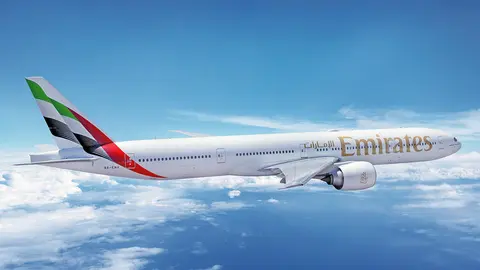 Avión de la aerolínea Emirates. (Twitter)