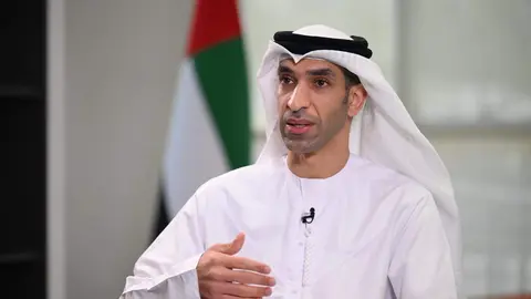 El ministro de Estado de Comercio Exterior emiratí, Thani bin Ahmed Al Zeyoudi. (WAM)