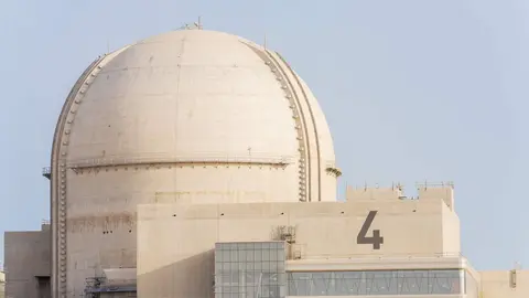 El cuarto reactor de la planta nuclear de Barakah. (WAM)