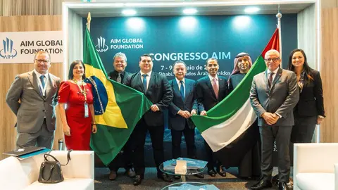 Organizores y participantes en la gira de AIM 2024. (WAM)