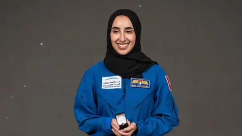 La astronauta emiratí Nora AlMatrooshi. (@MBRSpaceCentre)
