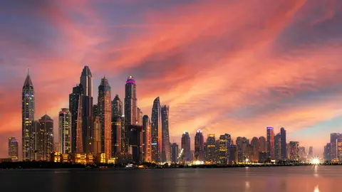 Atardecer en Dubai. (Fuente externa)