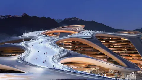 Una imagen de X del proyecto Trojena Ski.