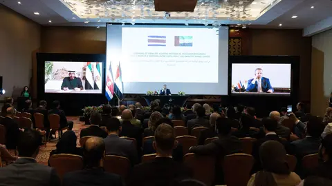 Un momento de la firma del acuerdo. (WAM)