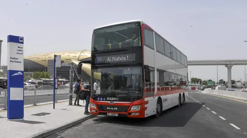 Un autobús del servicio público de la RTA en Dubai. (WAM)