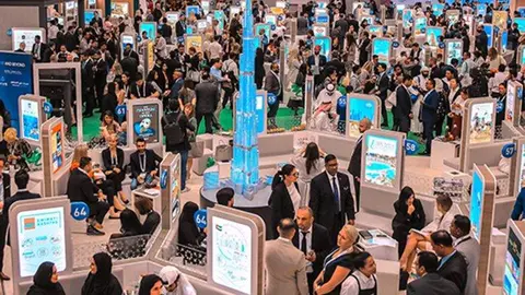 Aspecto de la Arabian travel Market en Dubai. (WAM)