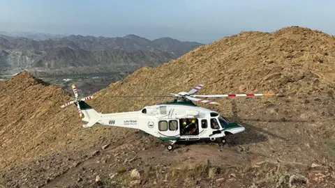 Un helicóptero de rescate de EAU. (WAM)