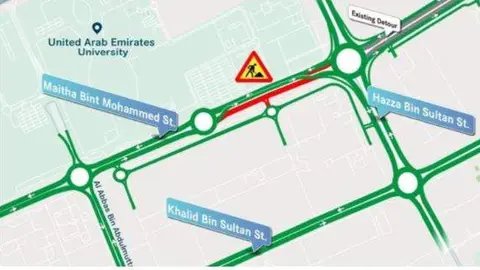 Imagen difundida por las autoridades del cierre parcial de la carretera. (Instagram)